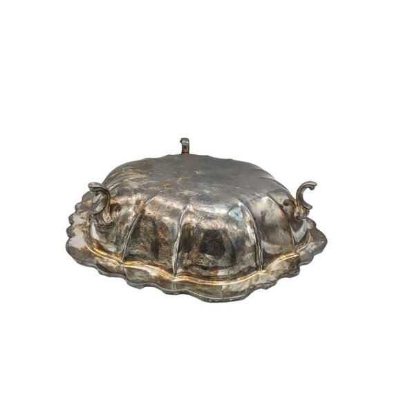 International Silver company silver-plate serving bowl scalloped ruffle edge  11 - Picture 7 of 11
